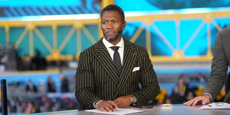 Ryan Clark standing on the NFL Live set at Acrisure Stadium during the 2026 NFL Draft.