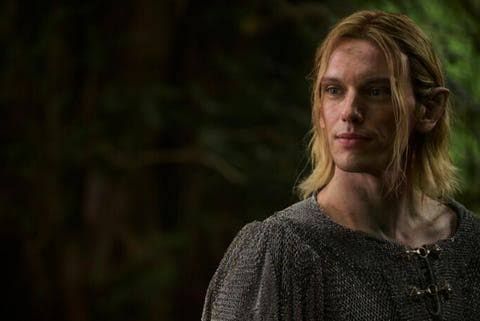 A promotional still of a character from The Rings Of Power Season 3 standing with a sword.