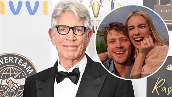 Eric Roberts and daughter Emma Roberts pose together at a public event before her marriage to Cody John.