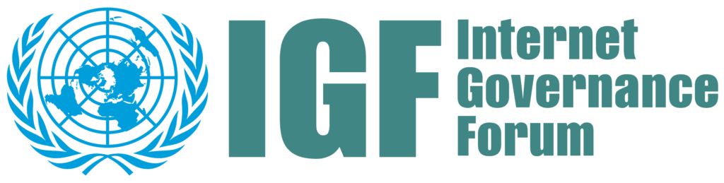 The official Internet Governance Forum logo displayed during an announcement about the 2026 Nairobi conference.