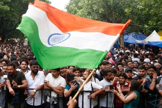 Protesters of the Cockroach Janta Party camping at Jantar Mantar in New Delhi under heavy police presence.