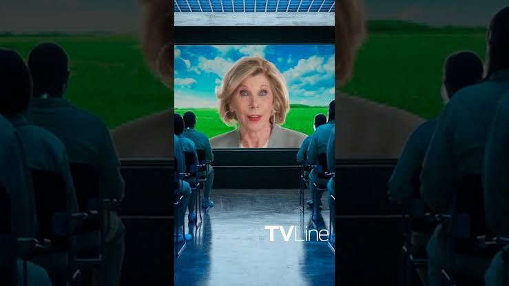 Christine Baranski appearing as herself in the second episode of Stuart Fails to Save the Universe.