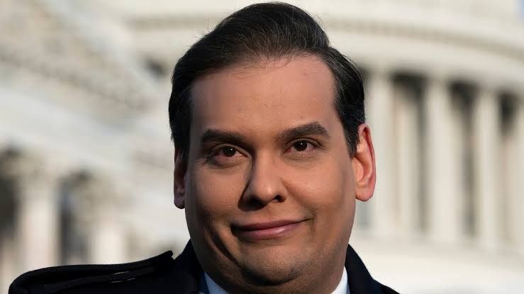 George Santos walks during a public appearance following his expulsion from the United States House of Representatives.