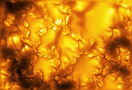 The sun's surface showing small-scale magnetized plasma swirls captured by the Inouye Solar Telescope in Hawaii.