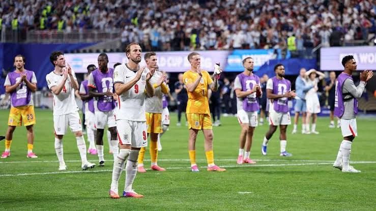 England players walk off the field at the World Cup after their semi-final loss to Argentina.