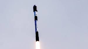 SpaceX Falcon 9 rocket lifting off from a launch pad at Cape Canaveral.