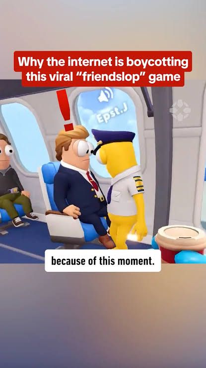 A promotional graphic for the mobile game Friendslop: Dear Passengers showing the title and character art.