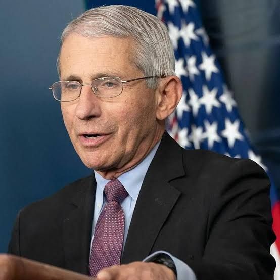 Dr. Anthony Fauci at a 2020 White House press briefing discussing health information policies.
