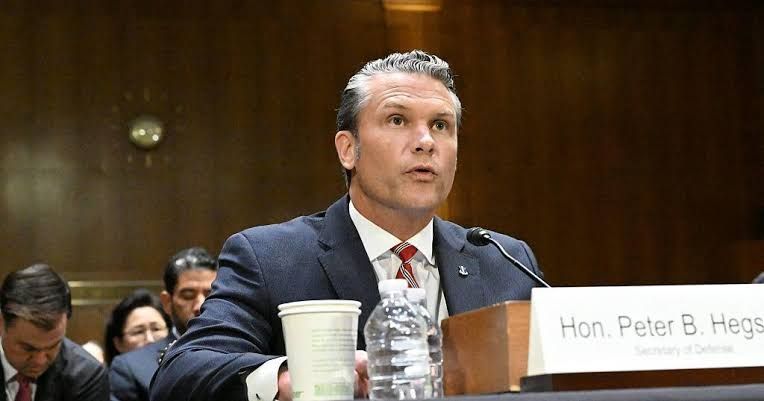 Defense Secretary Pete Hegseth speaking at a Senate Appropriations Committee hearing regarding Iran war funding.