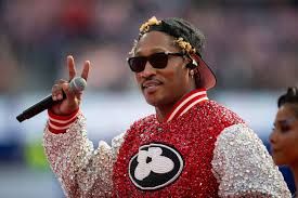 Future performing on stage at SoFi Stadium during a 2026 event appearance.
