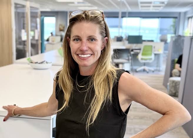 Stacey Feeley, new executive director of 20Fathoms, poses for a professional portrait.