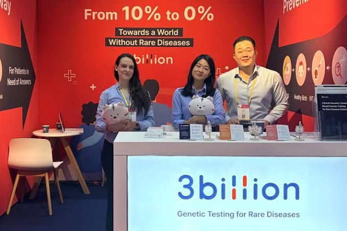 3billion leadership presenting AI-powered genomic testing services at the ESHG 2026 conference in Gothenburg.