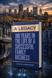 Cover of the book Legacy by Joel Ross and Leeanne Seaver depicting a historical family business portrait.