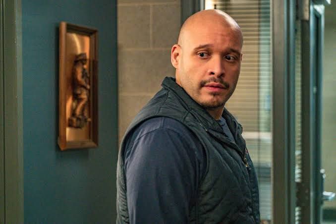 Joe Miñoso in uniform as firefighter Joe Cruz from the NBC drama series Chicago Fire.