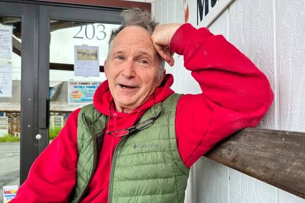 Candidate Dan J. Sullivan speaking to a reporter in Petersburg, Alaska, regarding the upcoming U.S. Senate election.