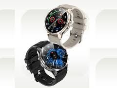 The Rogbid Model R3T smartwatch in Midnight Black with its 190-degree pop-up camera visible.