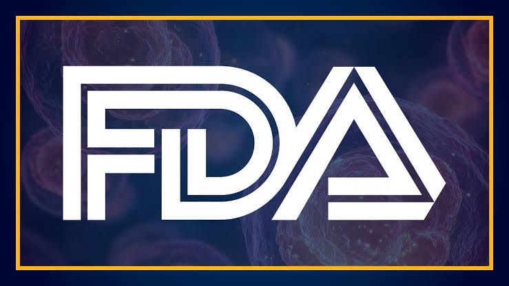 The FDA logo on a dark blue background signifying the approval of the new polycythemia vera treatment.
