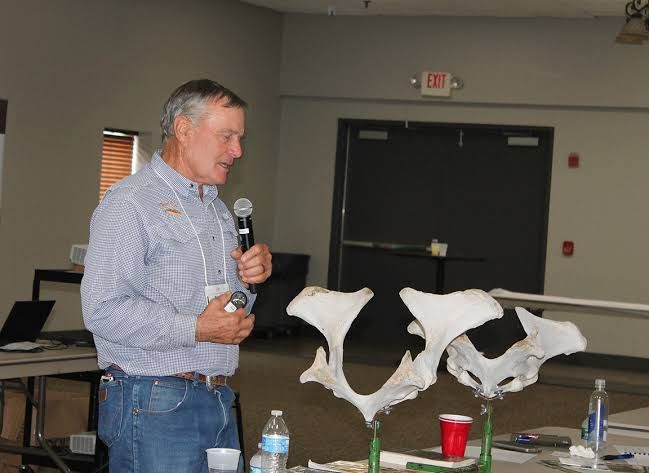 Steve Campbell speaking about cattle genetics during the Heart of America Grazing Conference in Effingham, Illinois.