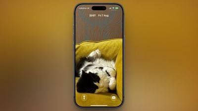 iPhone screen showing the new iOS 27 compact clock setting located at the top of the display.