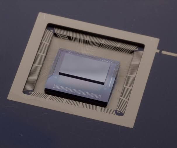Close-up laboratory equipment used by Sandia researchers to test new analog memory components.