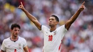Jude Bellingham celebrating his late goal during the World Cup third-place match against France in Miami.