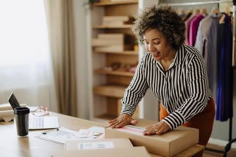 A person working on a laptop at home as part of the Ticket to Work program for SSDI beneficiaries.