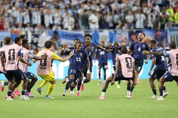 Lionel Messi and Lamine Yamal competing on the pitch during the 2026 World Cup tournament.