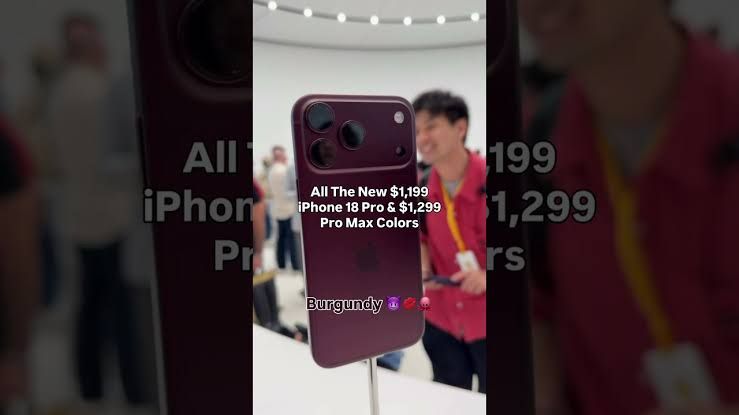 Close up of the new iPhone 18 Pro showing the updated camera module and fresh color finish.