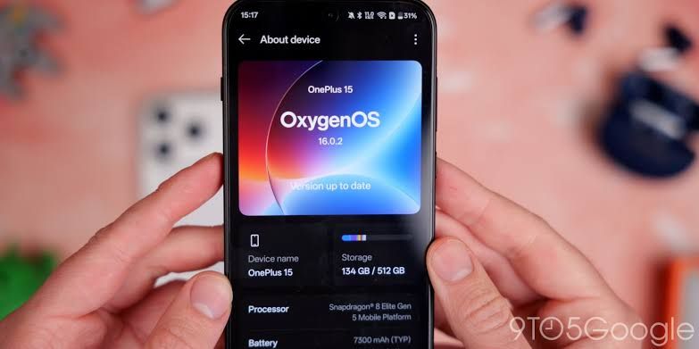 OnePlus OxygenOS 16 logo displayed on a screen indicating the brand's shift to ColorOS software.