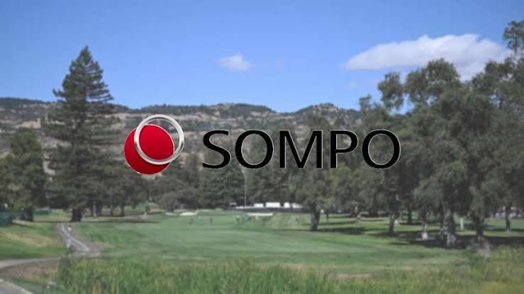 Sompo branding displayed at Silverado Resort during a professional golf tournament event.