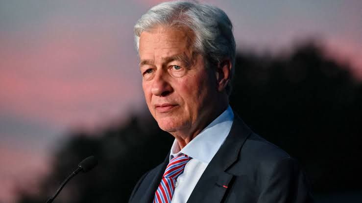 Jamie Dimon speaking at the Liberty Lights event at the Statue of Liberty in New York City.