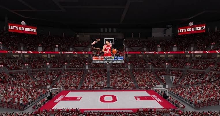 New LED video board installation at the Schottenstein Center for Ohio State athletic events.