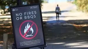 A sign on Primrose Hill in London warning the public against starting fires or using barbecues.