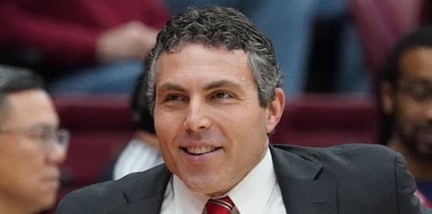Josh Pastner speaking to reporters about his strategy to secure funding for the UNLV men's basketball program.
