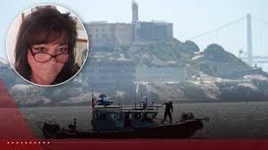 Rescue personnel responding to the boat capsizing incident in the waters near Alcatraz Island in the San Francisco Bay.