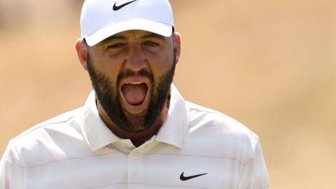 Sam Burns on the green during the final round of The Open at Royal Birkdale.