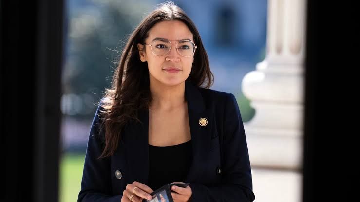 Rep. Alexandria Ocasio-Cortez arriving at the U.S. Capitol for legislative votes.