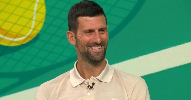 Novak Djokovic smiles during an interview while discussing his career and upcoming tournament goals.
