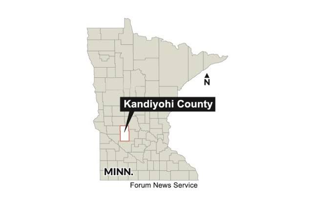 Map displaying coverage areas of the Kandiyohi County fiber internet project near the town of Svea.