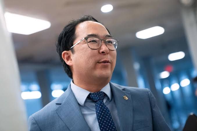 Senator Andy Kim walking through the U.S. Capitol building after introducing the MediKids legislation.