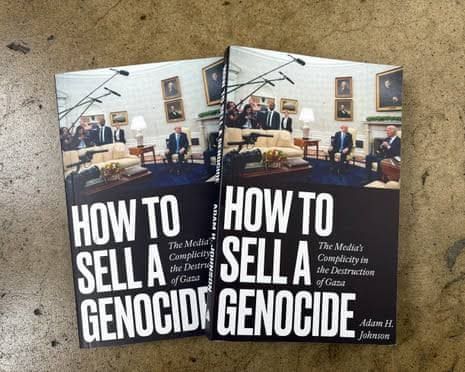 A book titled How to Sell a Genocide displayed on a library shelf in the Waverley council area.