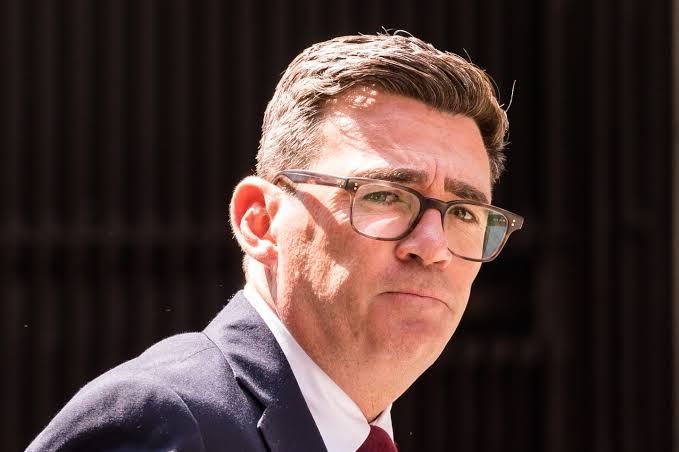 Andy Burnham at the Trades Union Congress headquarters in London during a public address.