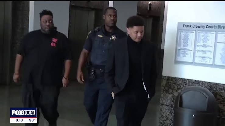 Rapper Yella Beezy appearing in a Dallas courtroom for a pre-trial hearing regarding a murder-for-hire case.