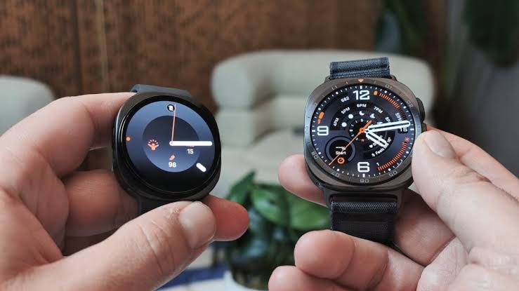 Samsung Galaxy Watch 9 and Galaxy Watch Ultra 2 displayed side-by-side on a clean surface.
