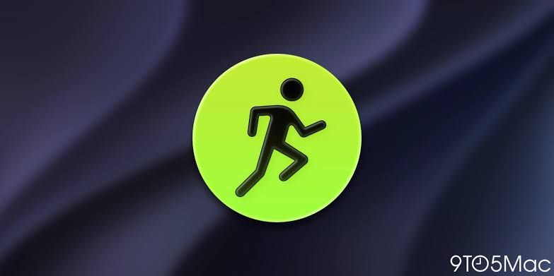 iPhone displaying treadmill workout data connected via GymKit next to a treadmill console.