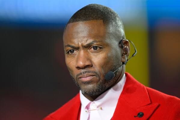 ESPN Monday Night Football commentator Ryan Clark during warmups before a game.