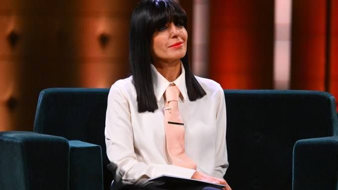 Claudia Winkleman on the set of her BBC chat show.