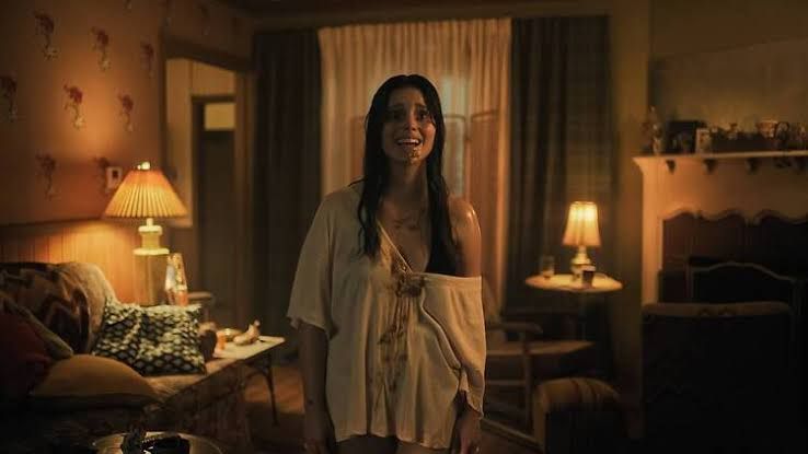 Inde Navarrette as Nikki in a scene from the horror film Obsession, currently streaming on Peacock.