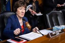 Senator Susan Collins presiding over a committee hearing in the U.S. Congress on July 21, 2026.