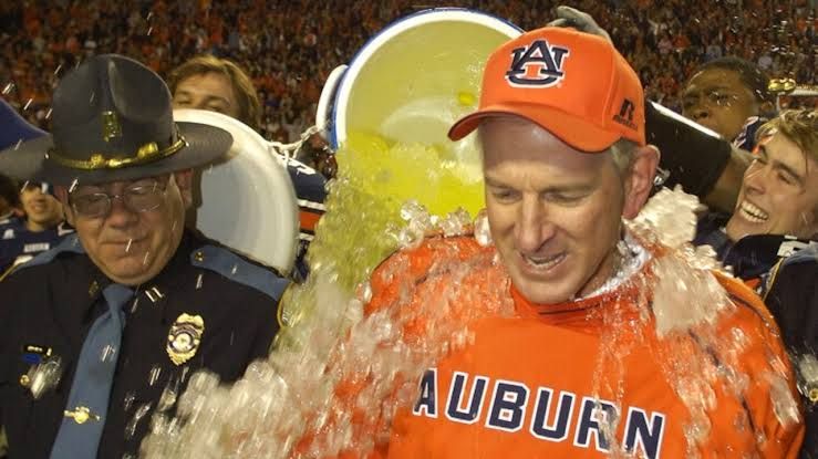 Tommy Tuberville on the field during his tenure as Auburn head football coach.
